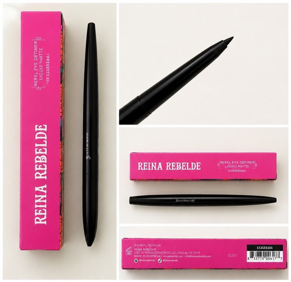 Reina Rebelde Rebel Eye Definer Liquid Matte Eyeliner Exagerada Black NIB